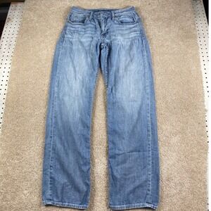 BKE Jake Mens 31x34 Light Wash Straight Leg Blue Jeans ABS15280 Stretch Denim